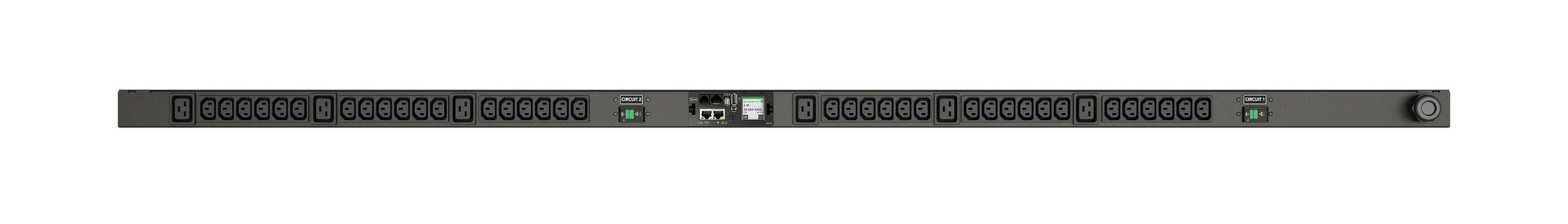 Vertiv Geist VP4G30AR Rack-PDU überwacht 7,3 kW – C13×36, C19×6 – 32 A – 0U senkrecht, IEC 60309 – schwarz