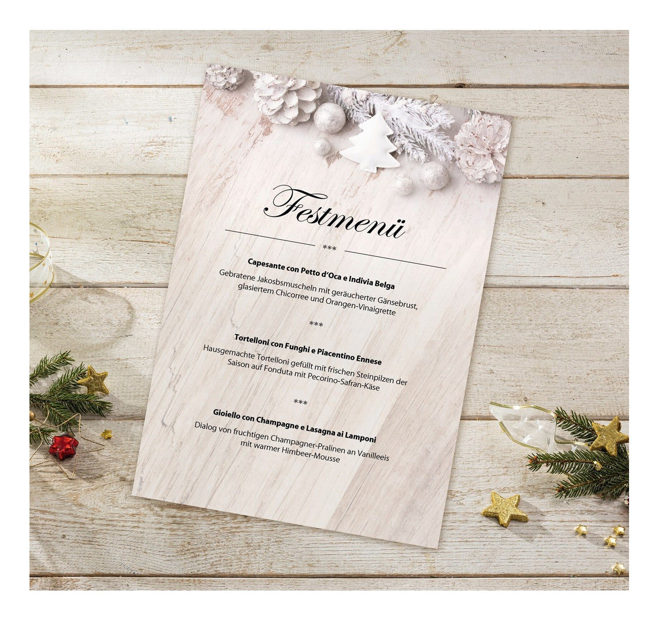 Sigel Motivpapier – A4, 90 g/m², mehrfarbig, Motiv: Rustic White – für Inkjet/Laser/Kopierer – FSC – 25 Blatt