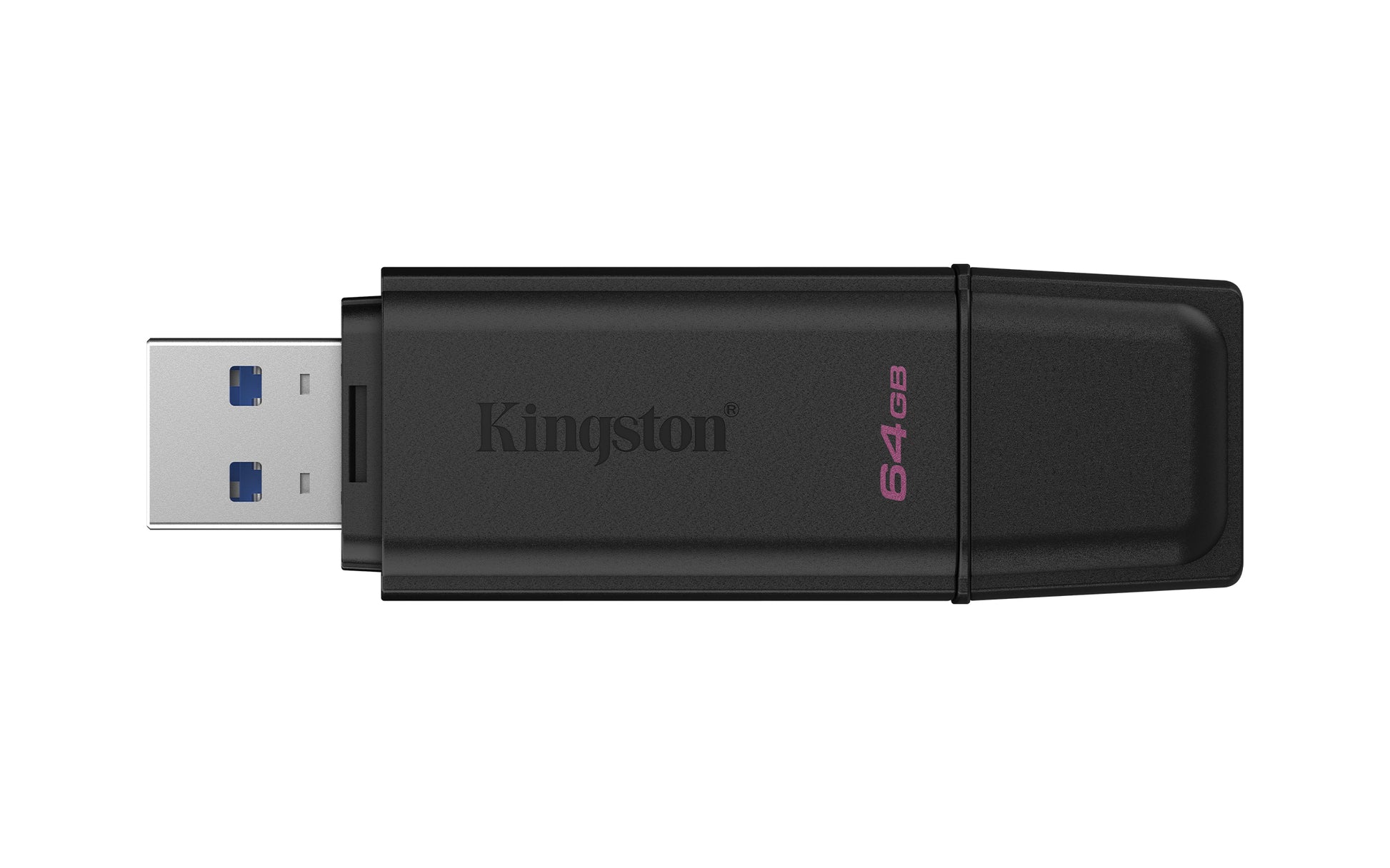 Kingston Technology Kingston DataTraveler – 64 GB, USB 3.2 Gen 1 (USB Typ-A), Kappe, Schwarz, Schlüsselanhänger
