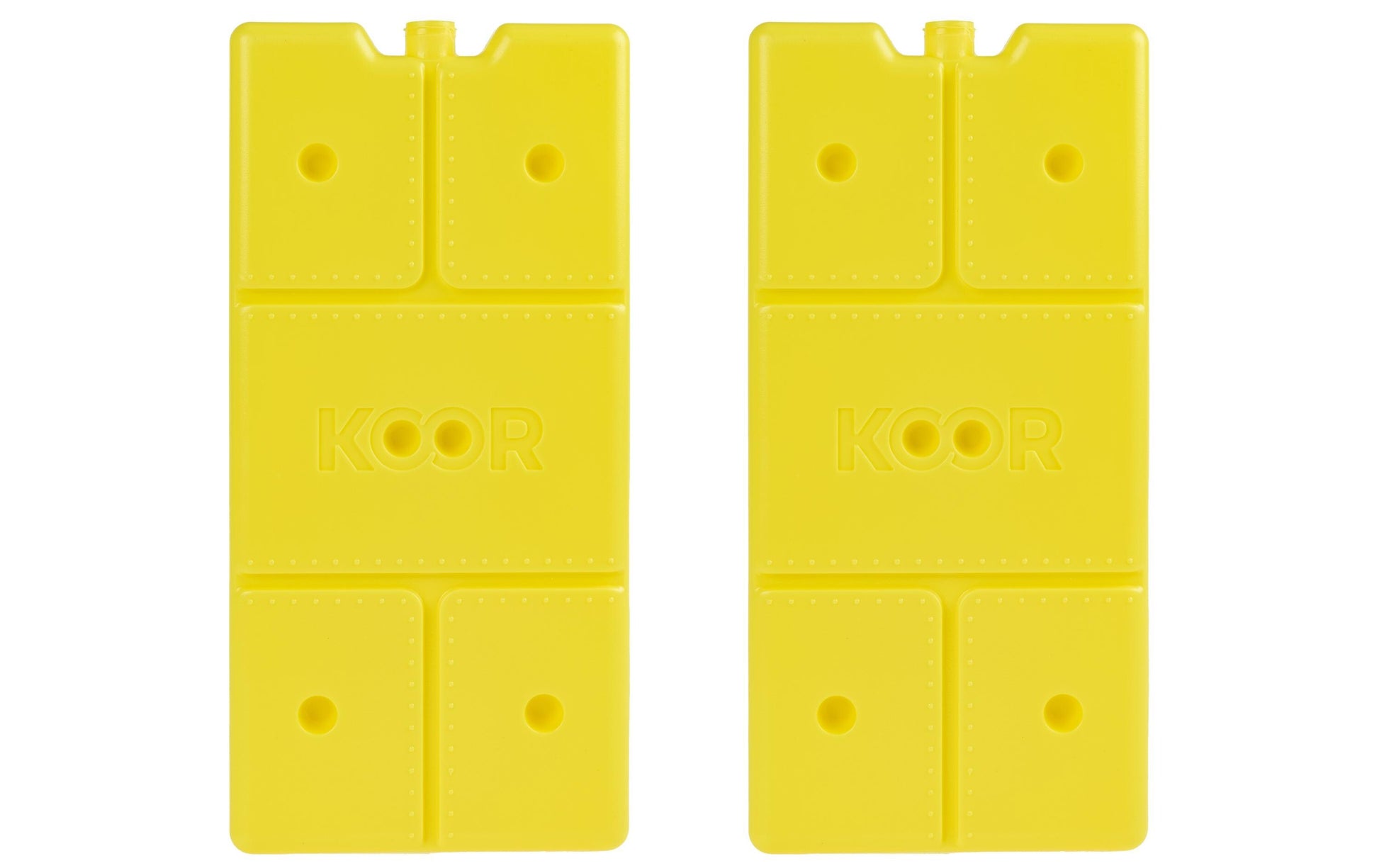 KOOR Kühlelement Arctico L – Lebensmittelecht – 120×250×20 mm, 525 g – Gelb – 2 Stk.
