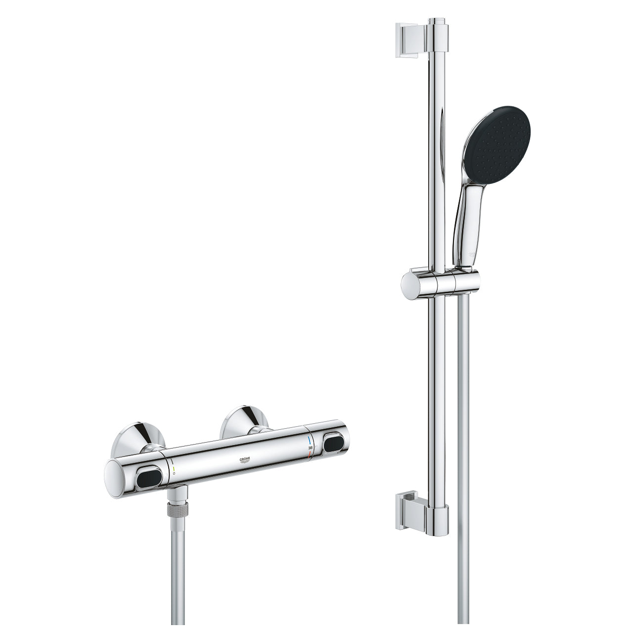 GROHE Badebatterie Precision Flow – Messing, Chrom