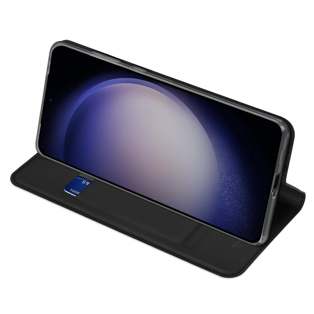 Nevox Vario Folio – für Samsung Galaxy S25+, mit Ständer, mit Kartenfach, PU+TPU, schwarz