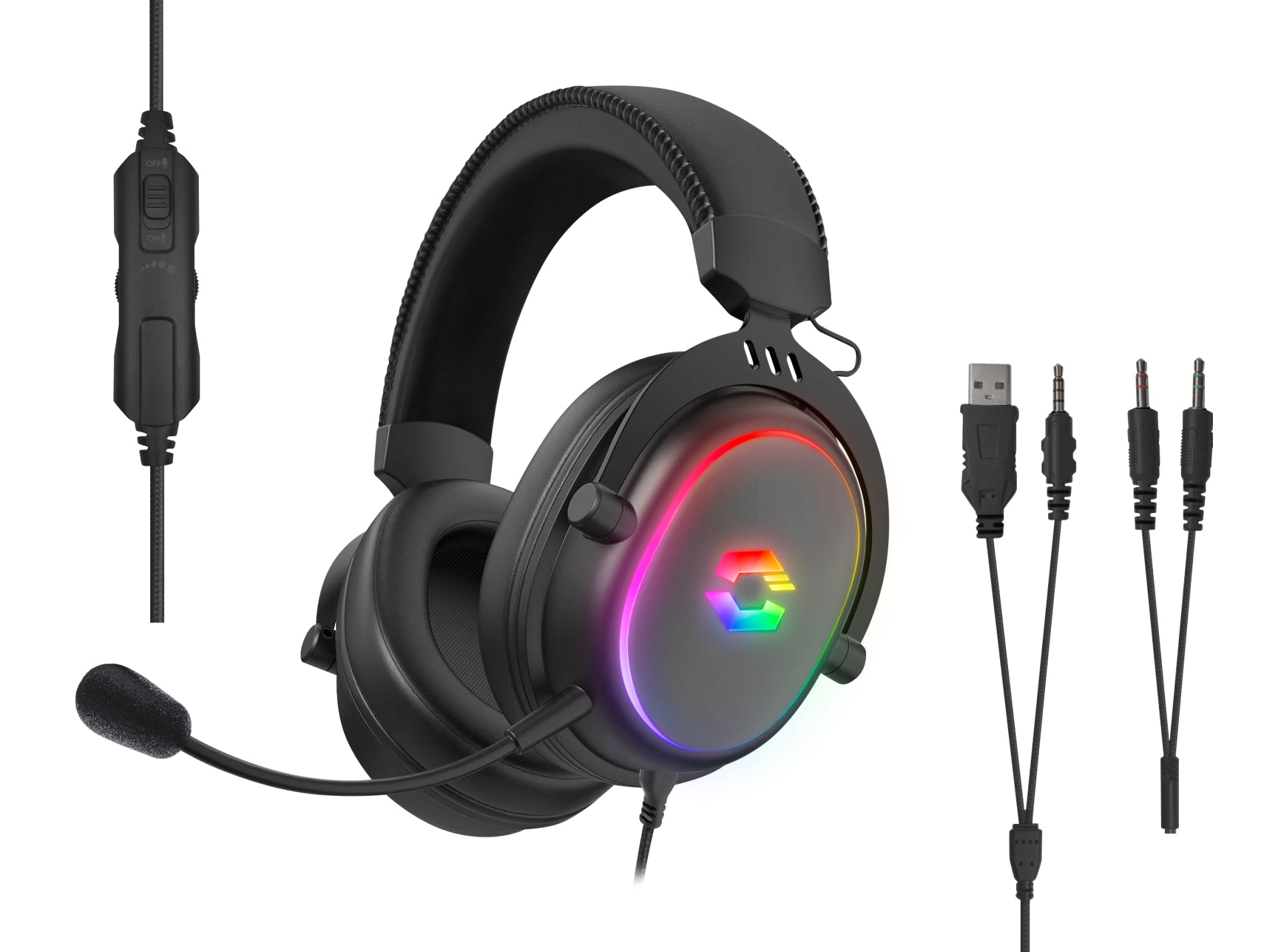 SPEEDLINK Conux Gaming-Headset – Over-Ear, Stereo, Verkabelt, 3,5 mm Klinke, USB-A, für Nintendo Switch, Schwarz