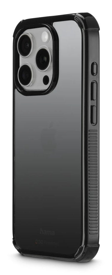 Hama Extreme Protect Backcover – für Apple iPhone 15 Pro, PC, Schwarz, kabelloses Laden