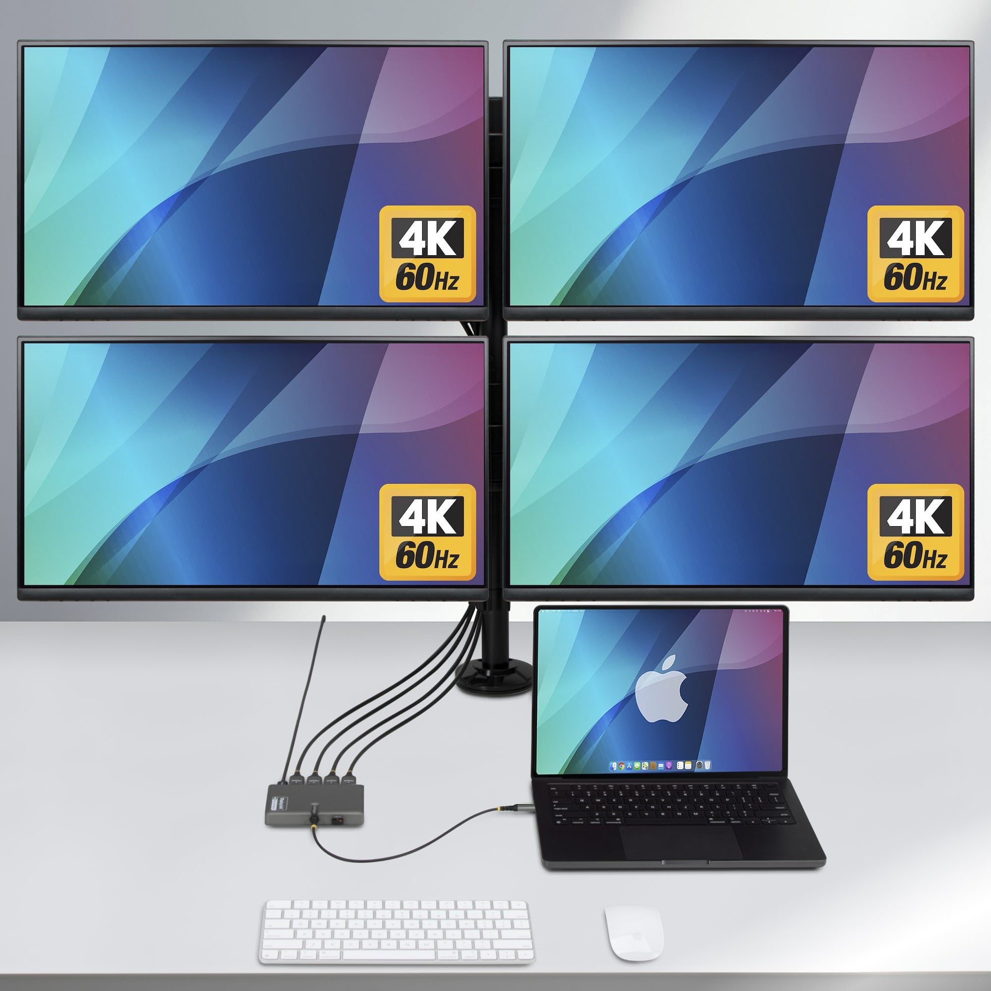 StarTech.com QUAD-USB-HDMI-ADAPT USB-C zu 4× HDMI Adapter – 4K (3840 × 2160) @ 60 Hz, USB 3.2 Gen 1