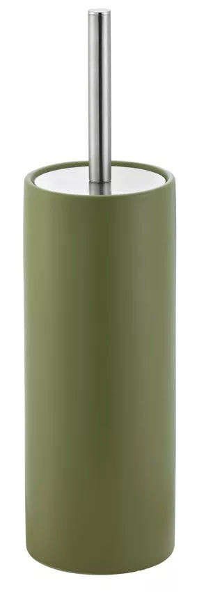 Diaqua WC-Bürstenset – Keramik, Olivgrün, Bodenstehend, mit Deckel, H 39 cm, Ø 10,5 cm