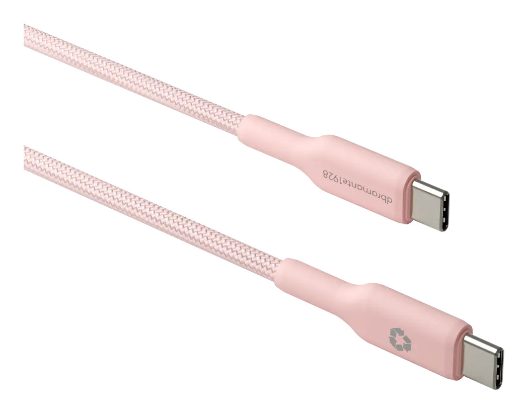 dbramante1928 USB-C auf USB-C Kabel – 1,5 m – PD 60 W – Pink