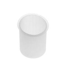 GLOREX Kerzengiessform – Zylinder mit Rillen – Silikon – Ø 70 × 105 mm – 1 Stück