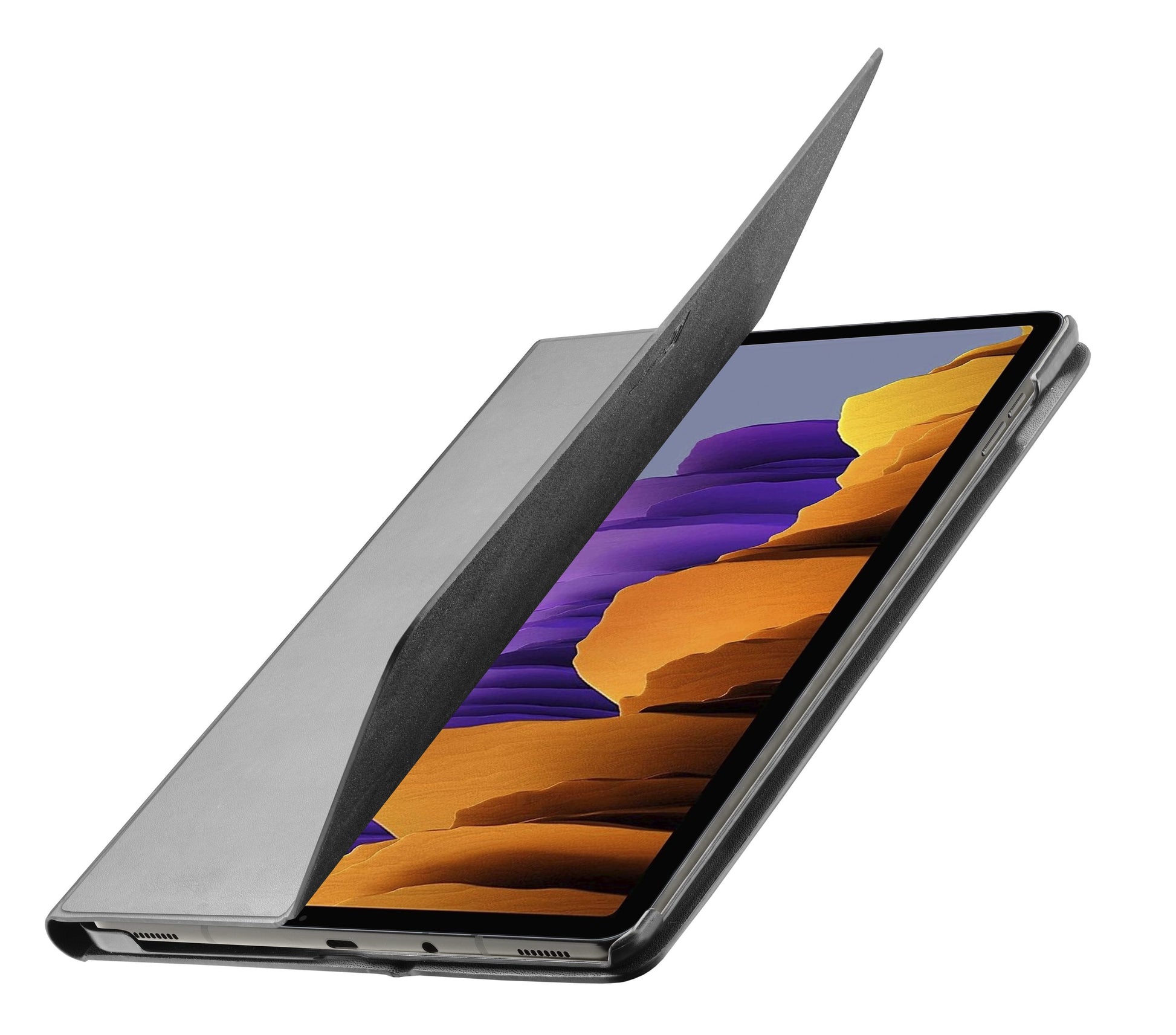 Cellularline Folio Case Tab Tablet- & Notebook-Tasche – für Galaxy Tab S9 FE+ (12,4"), Kunstleder, Schwarz