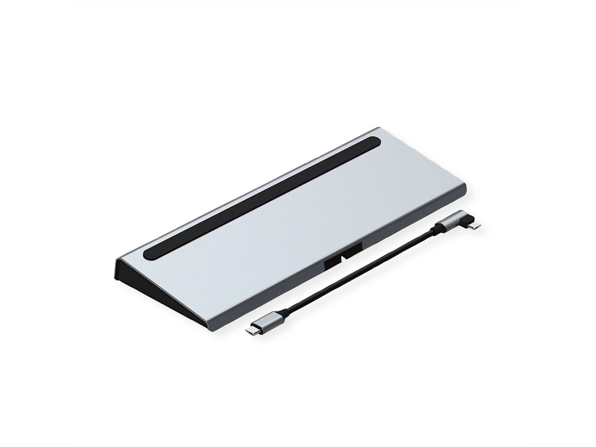 VALUE Dockingstation – USB-C, DP/HDMI/VGA, 3× USB-A, GbE, SD/microSD, 3,5 mm Audio, für Windows/Mac