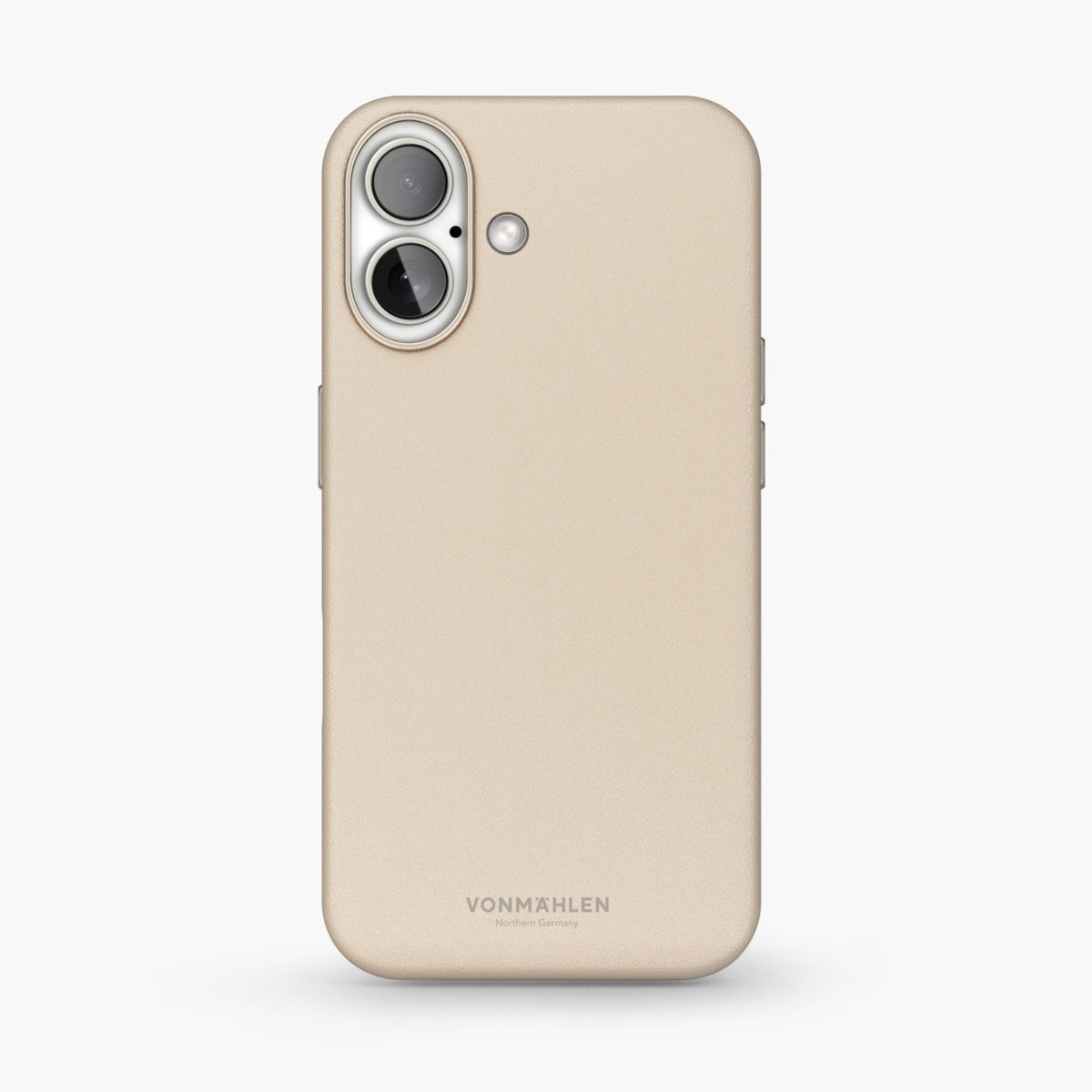 Vonmählen Backcover – für Apple iPhone 16 – beige – Leder – MagSafe-kompatibel