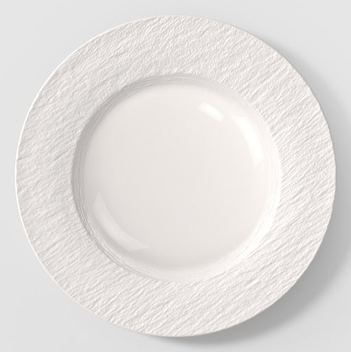 Villeroy & Boch Speiseteller Manufacture – Ø 27,1 cm, Porzellan, Weiss, spülmaschinenfest, mikrowellengeeignet