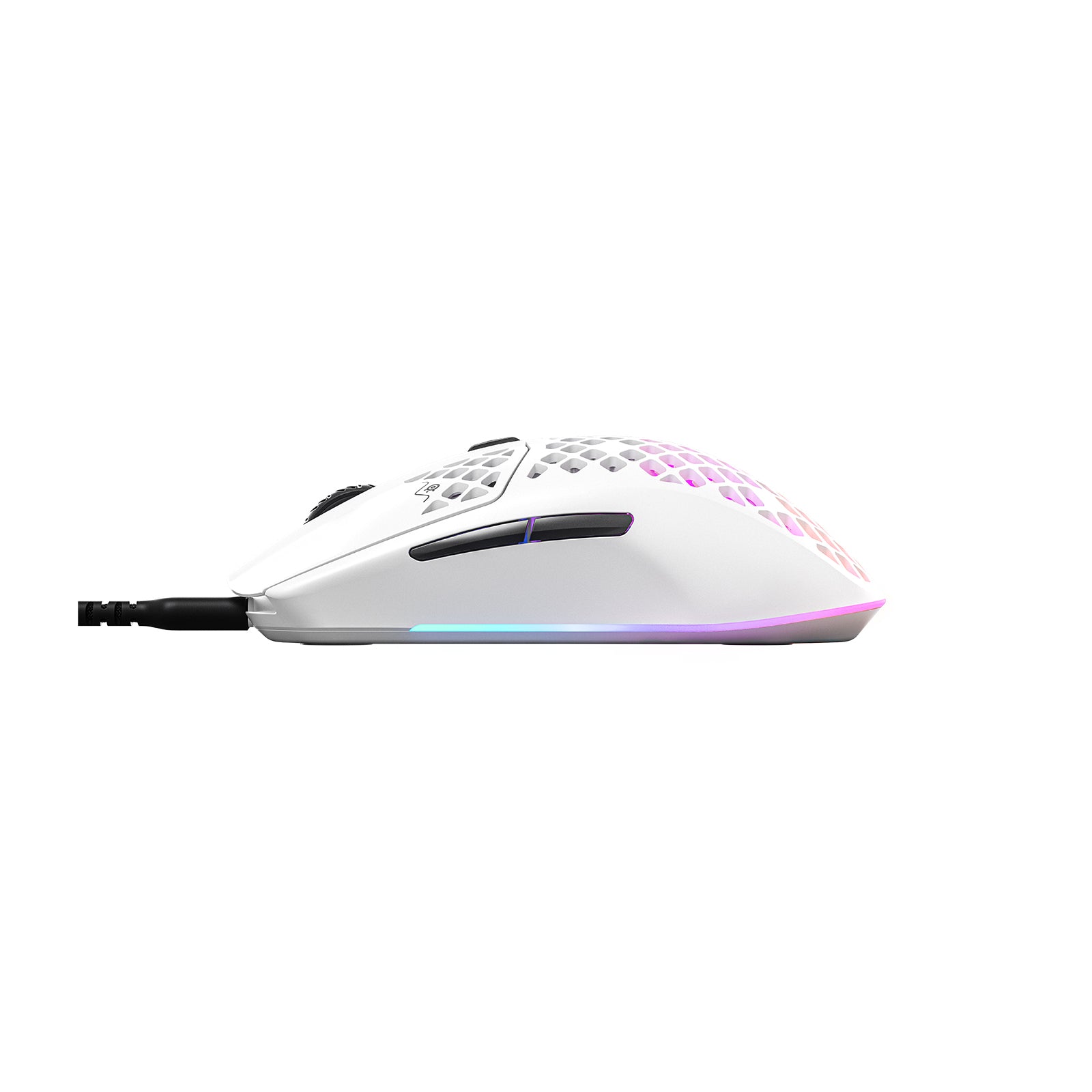 SteelSeries Aerox 3 – Gaming-Maus – Kabelgebunden (USB-C), 8500 DPI, RGB-Beleuchtung, rechts, Weiss