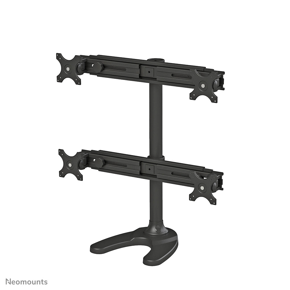 Neomounts FPMA-D700DD4 – Tischhalterung, 4-fach, bis 30", VESA 75 × 75/100 × 100 mm, Schwarz