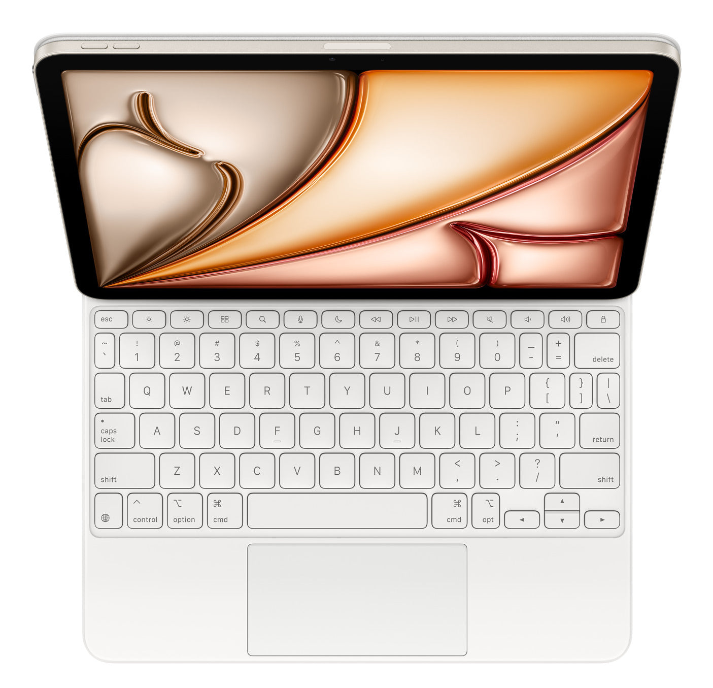 Apple Magic Keyboard Tastatur-Case für iPad Air 11" (4.–5. Gen., M2–M3) – QWERTY (US), mit Trackpad – Weiss