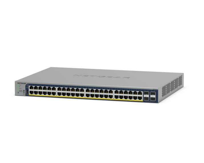 NETGEAR GS728TP – Managed Switch – 24×GbE, 4×SFP, L2+/L3, PoE+ 190 W, 19" Rack