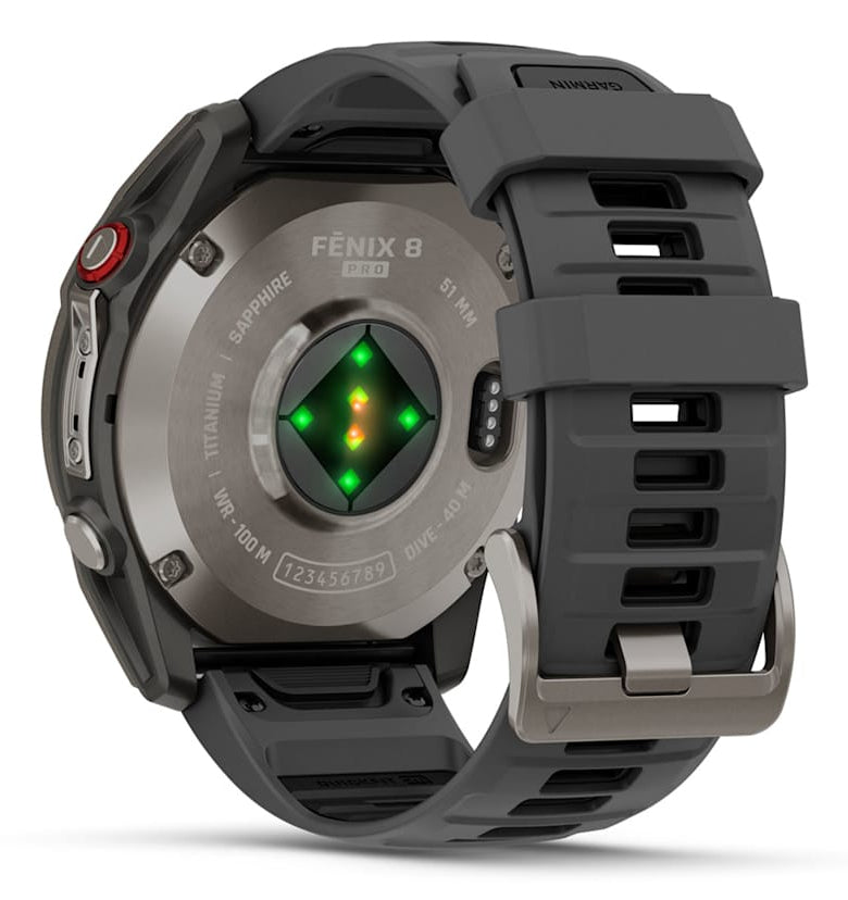 Garmin fenix 8 Pro LTE – GPS-Smartwatch – 51 mm, 1,4" AMOLED, LTE, Saphirglas, 100 m, Graphit/Schwarz