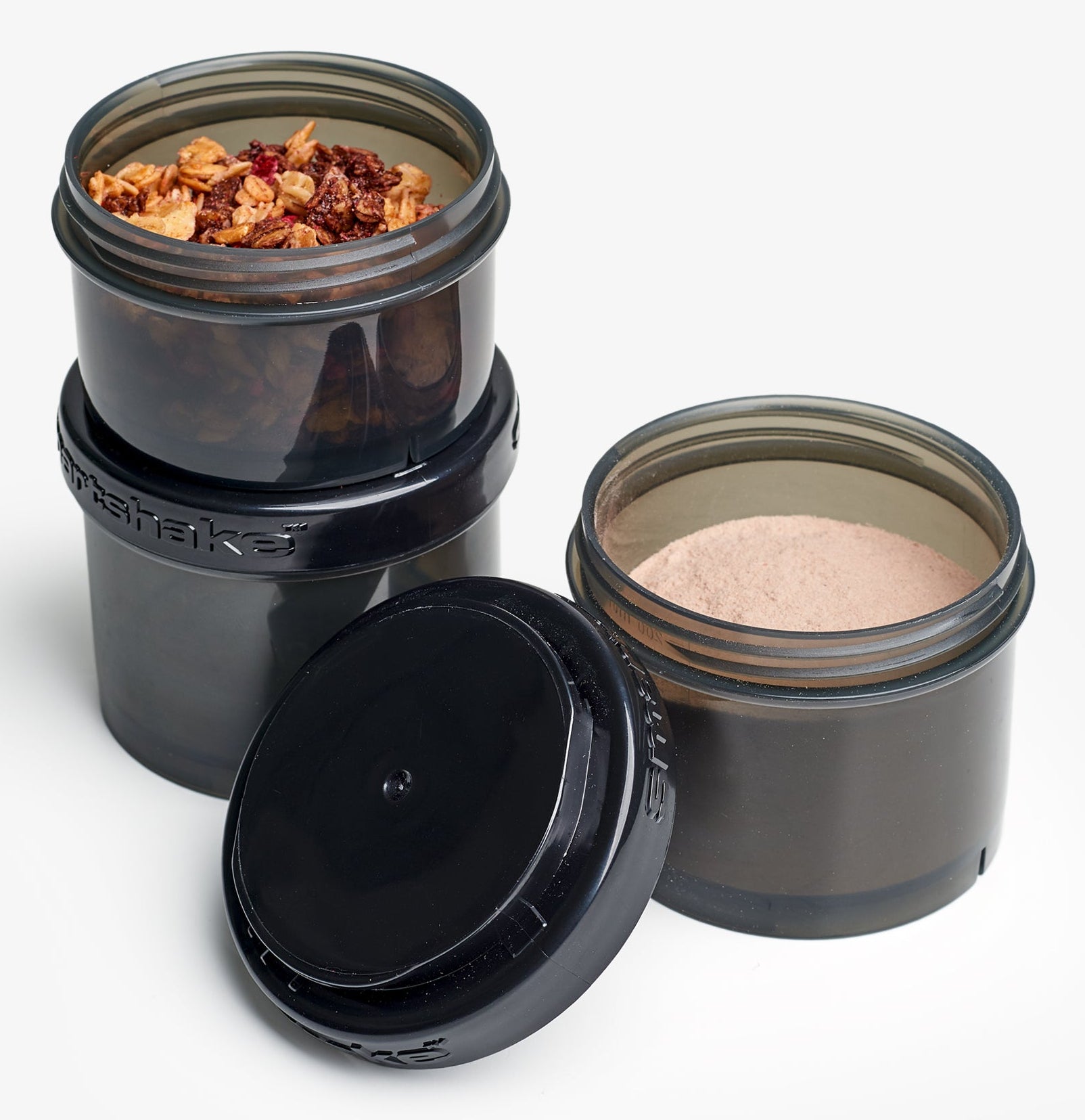 Smartshake Revive – Vorratsdose 550 ml, Kunststoff, 3er-Set, Schwarz