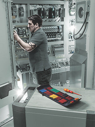 Wera Kraftform Kompakt – Multi-Bit-Schraubenzieher-Set PH/PZ/SL/TX/HEX, 26-teilig, VDE, Etui – 05006617001