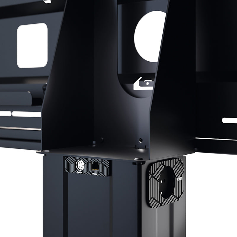 Hagor Wandlift (bodenstehend) – 55–100" – VESA 200×200–900×600 – bis 135 kg, Motorisiert, Schwarz