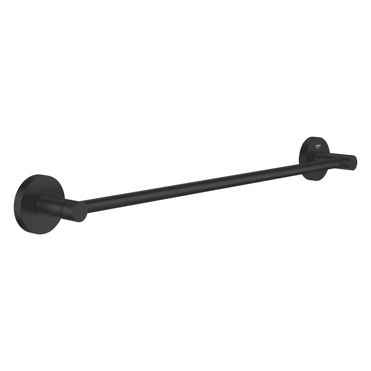 GROHE Handtuchhalter Start – 50 cm, Metall, 10 kg, zum Schrauben, Schwarz
