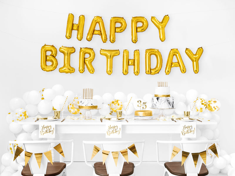 PartyDeco Kerzen – Gold – 12 cm – 12 Stk – mit Untertassen