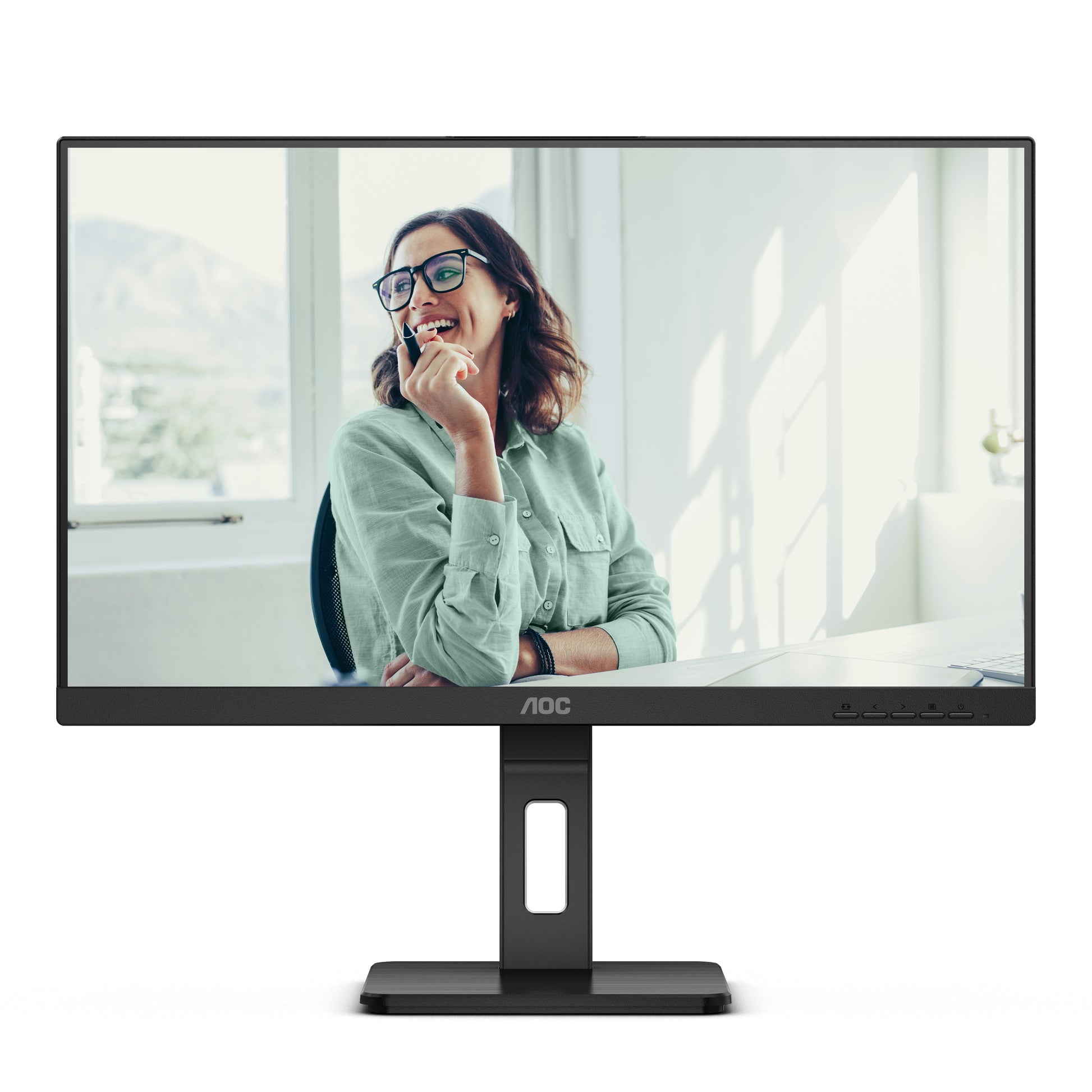 AOC Monitor, 27", IPS, 75 Hz, 350 cd/m², USB-C, Daisy Chain, USB-Hub, VESA 100 × 100, Schwarz