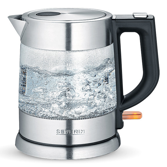 Severin Wasserkocher – 1 l, Glas, Schwarz, WK 3468