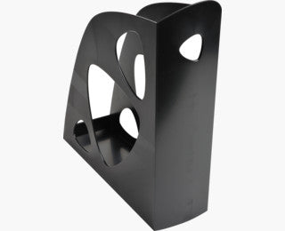 Exacompta ECOMAG Stehsammler – für A4+, mit Griffloch, schwarz, Polystyrol (PS), B 248 × H 257 × T 77 mm