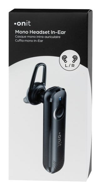 ONIT F01769 True Wireless Ohrbügel – Mono, BT 5.0, Schwarz