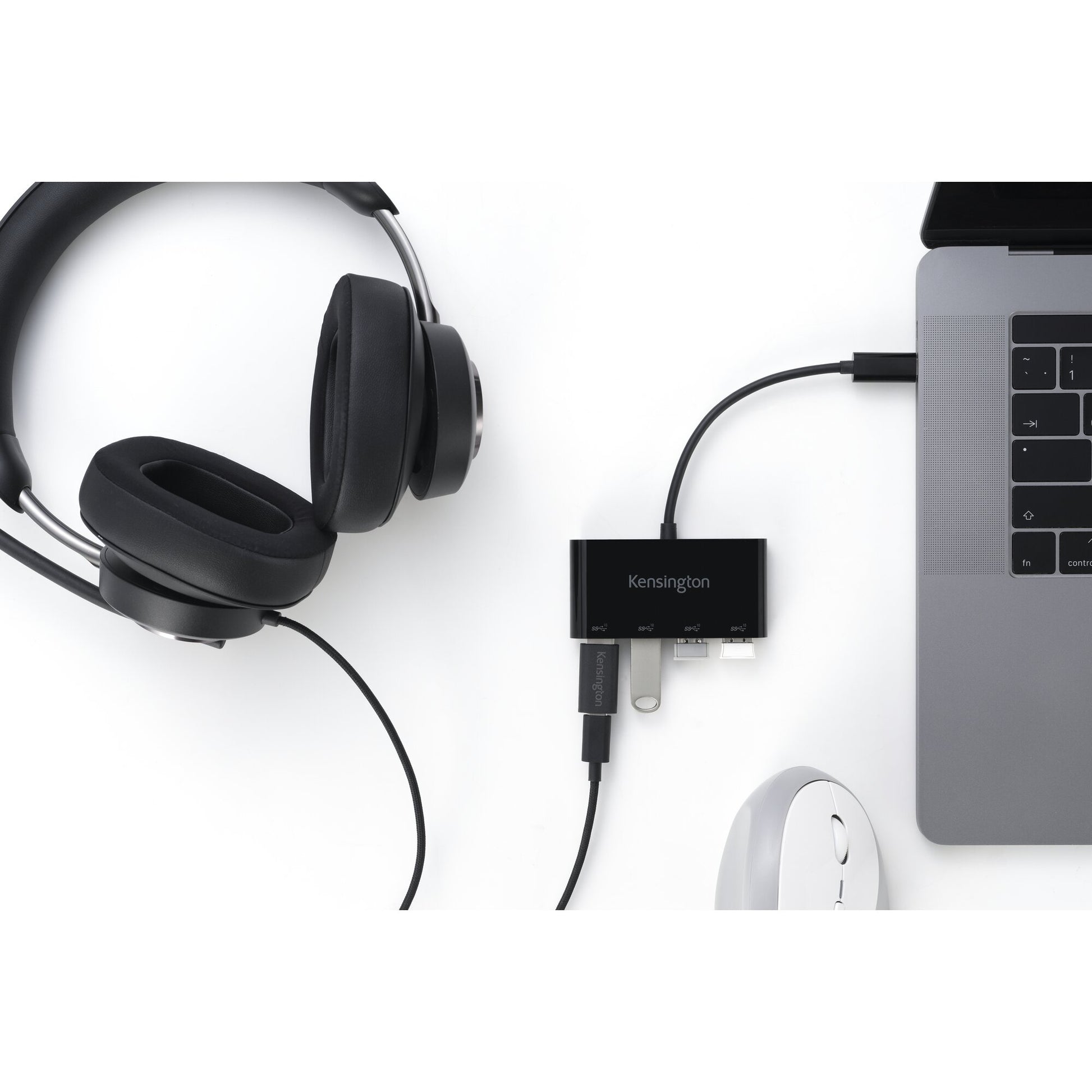 Kensington CH1200 USB-Hub – USB-C, 4× USB-A, für Windows/Mac/ChromeOS