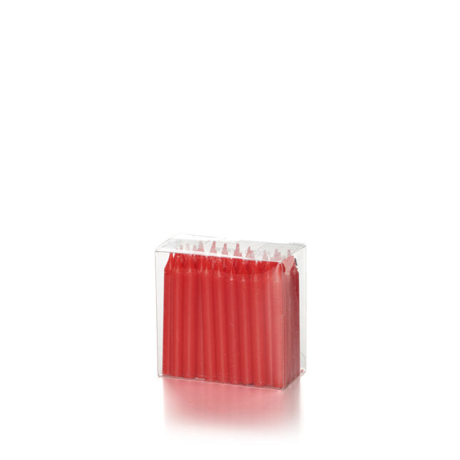 Balthasar Geburtstagskerzen – Rot – Ø 0,8 cm × 7,5 cm – Paraffin – 50 Stk
