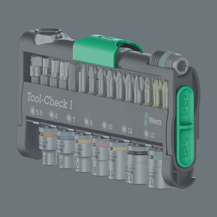 Wera Schrauberbit-Set, 38-teilig, mit Ratsche – Tool-Check 1