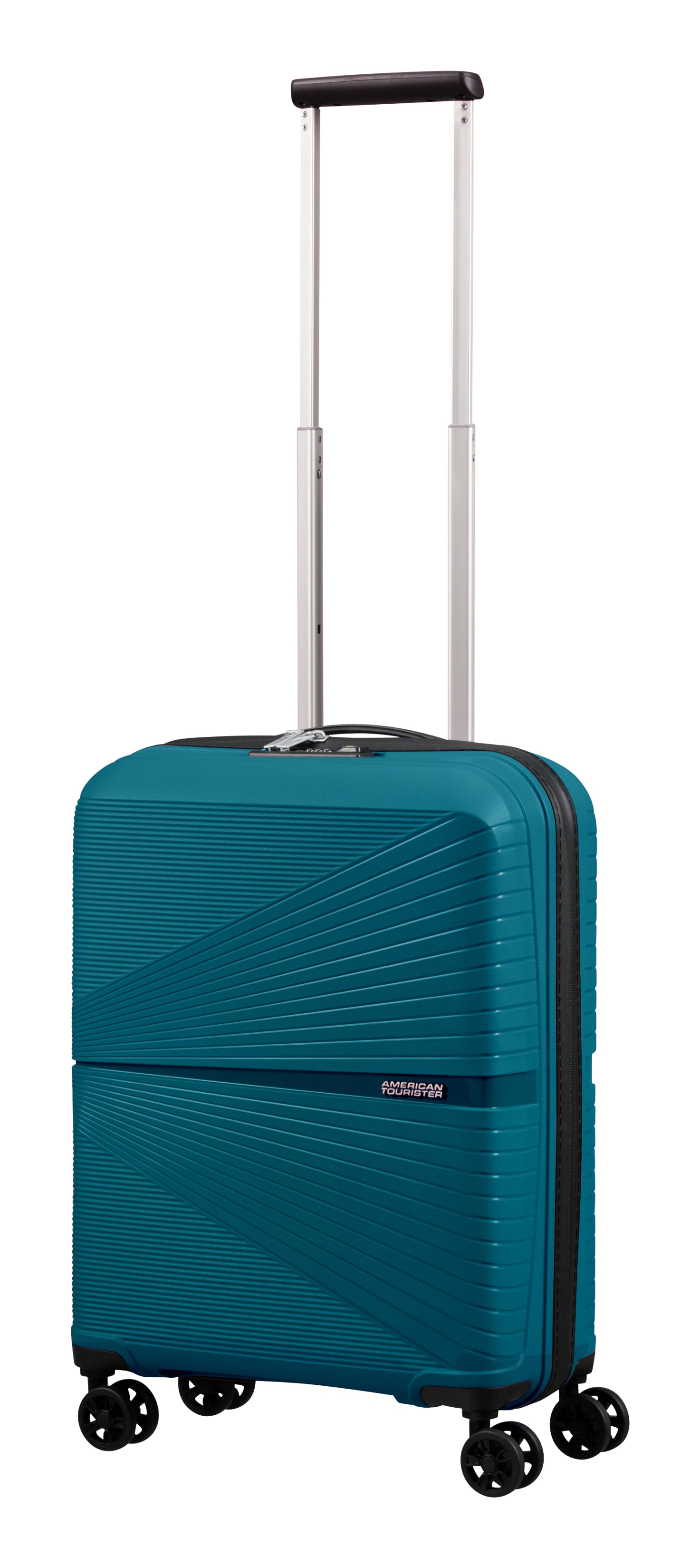 American Tourister Handgepäck-Trolley – 33,5 l, Hartschale, 4 Doppelrollen, mit TSA, Petrol, 40 × 50 × 20 cm