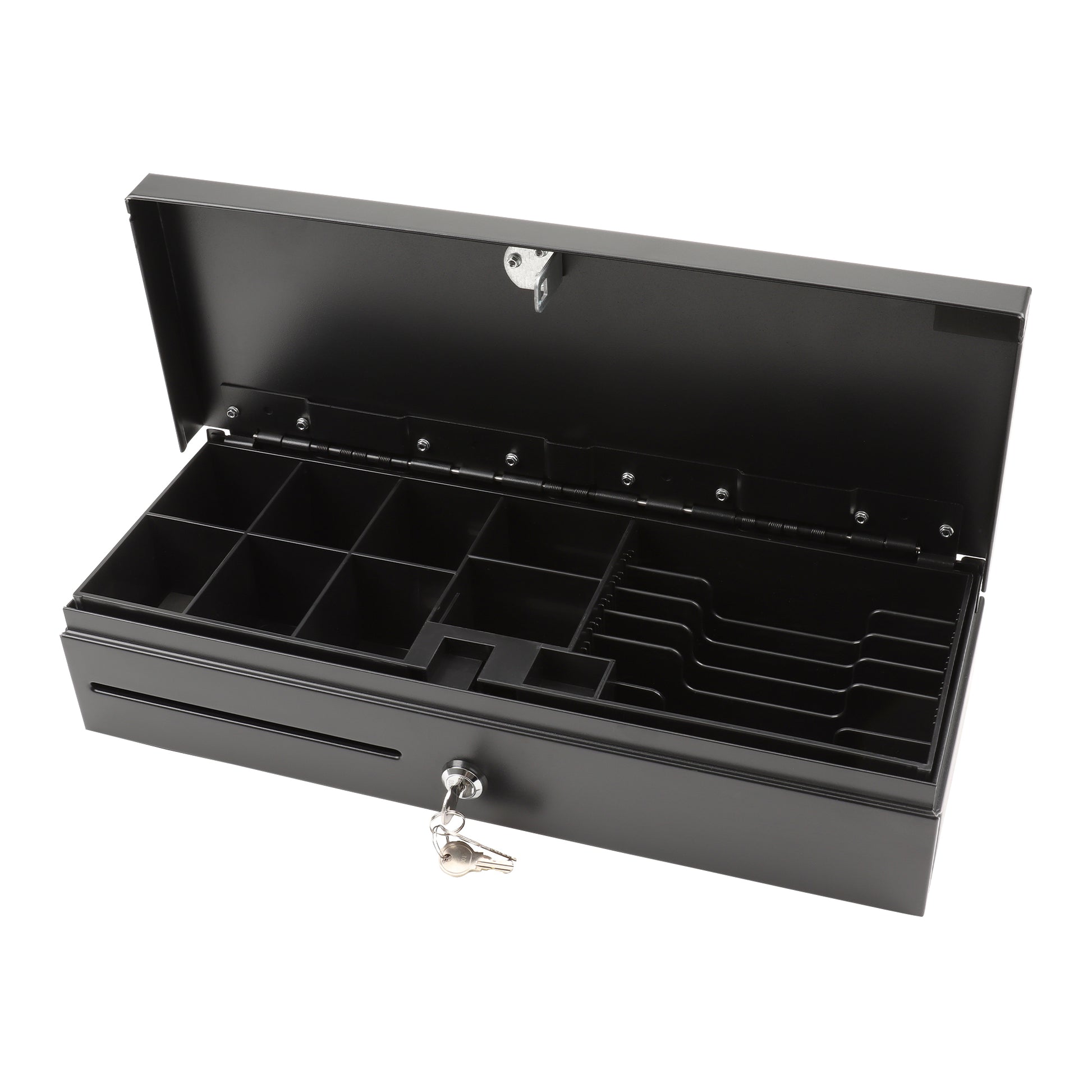 Olympia Kassenschublade, 460 mm × 100 mm × 465 mm, Stahl, Schwarz, für CM 940, CM 941, CM 942 usw., HS-170
