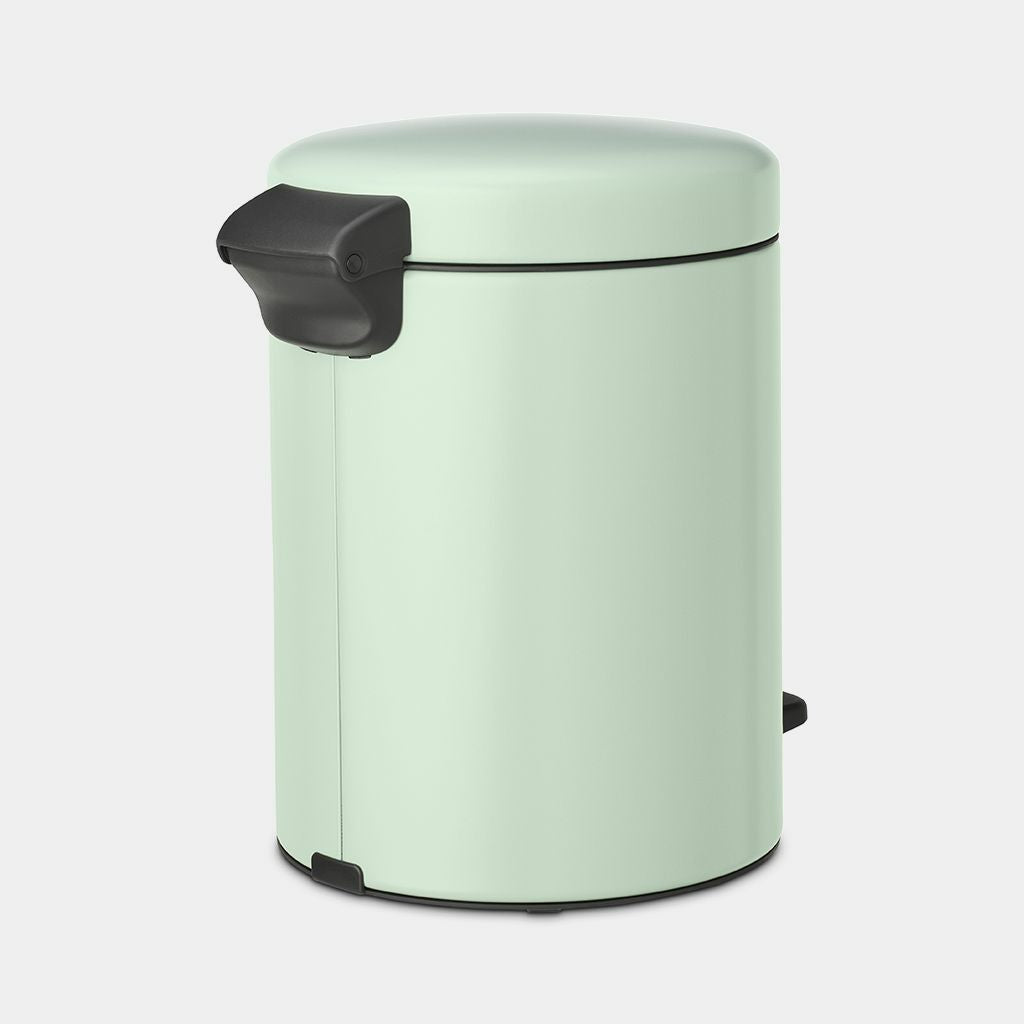Brabantia NewIcon Treteimer – 5 l – Stahl, rund – Hellgrün – Soft-Close, mit Innenkübel