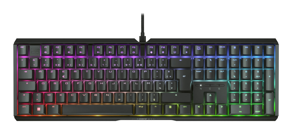 CHERRY XTRFY CHERRY MX 3.1 – Gaming-Tastatur – Mechanisch (Cherry MX2A Red) – Kabelgebunden, USB-A – AZERTY (FR) – RGB