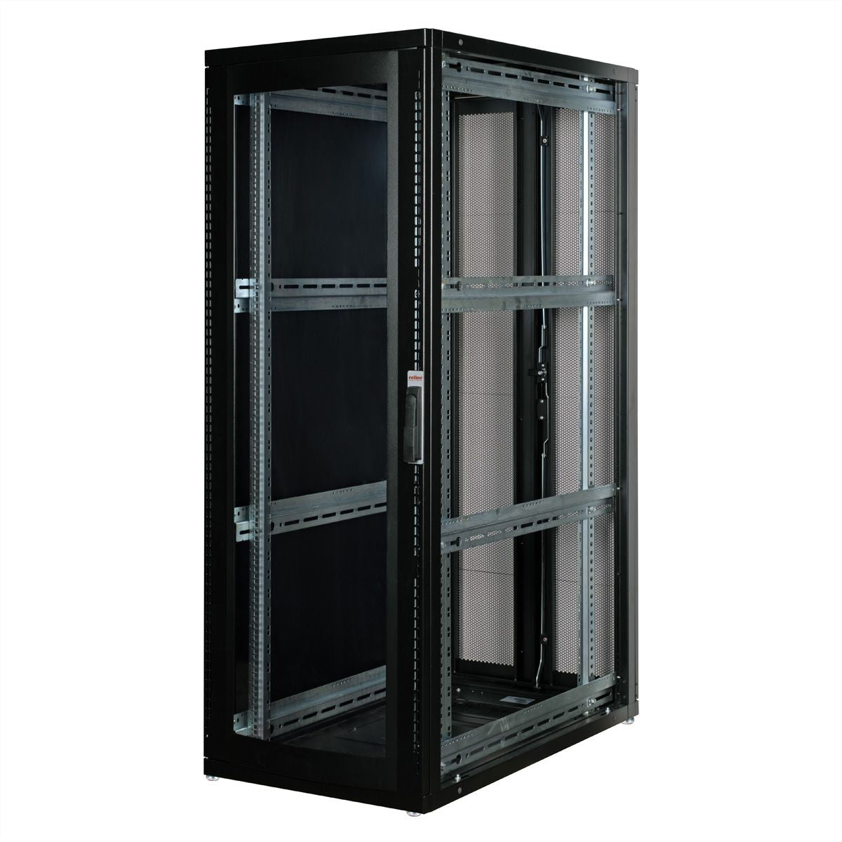 ROLINE Pro – 19" Netzwerkschrank 36U, IP20, abschliessbar, 600 × 1000 × 1705 mm, schwarz, Stahl