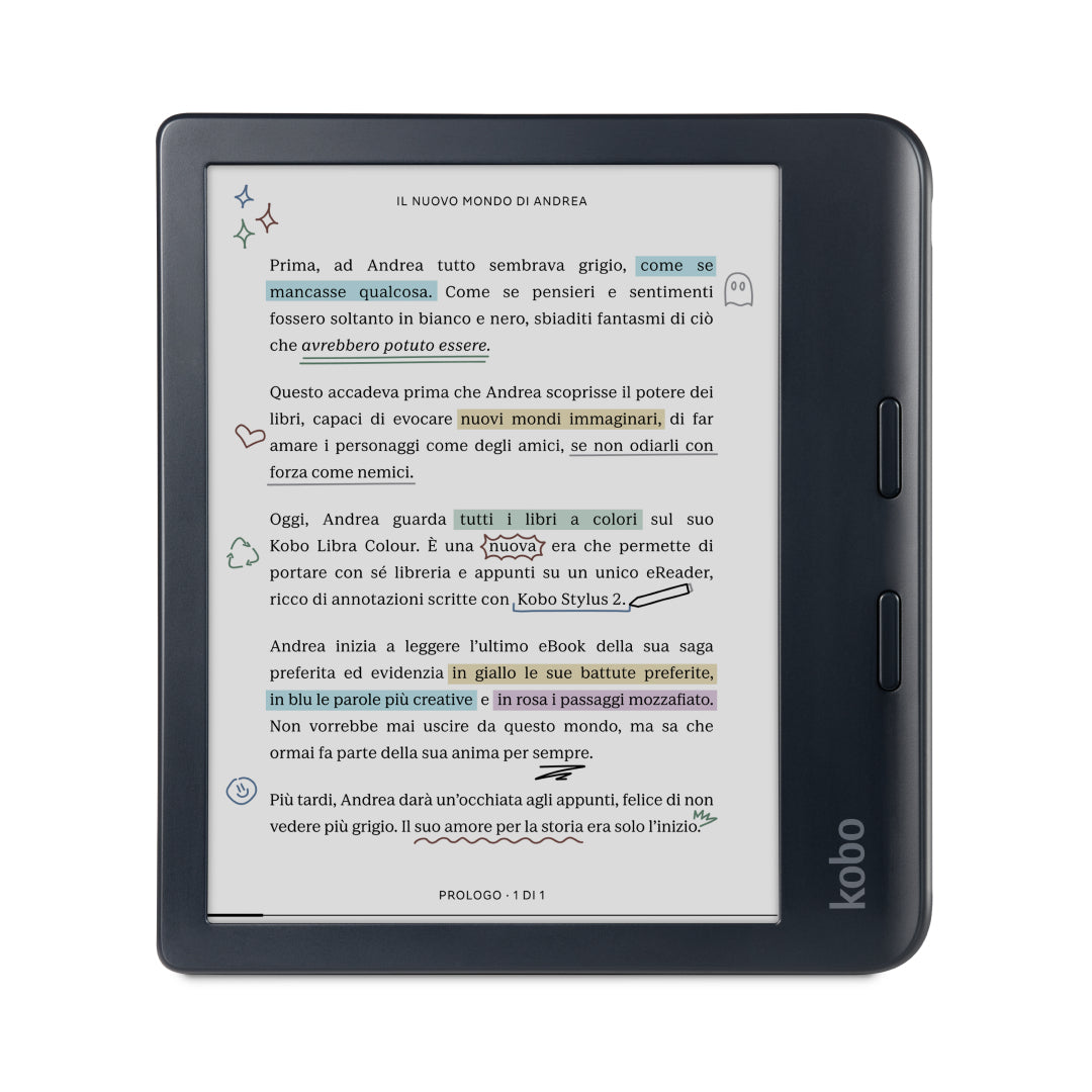 Rakuten Kobo Kobo Libra – 7" E-Ink Kaleido 3, Schwarz