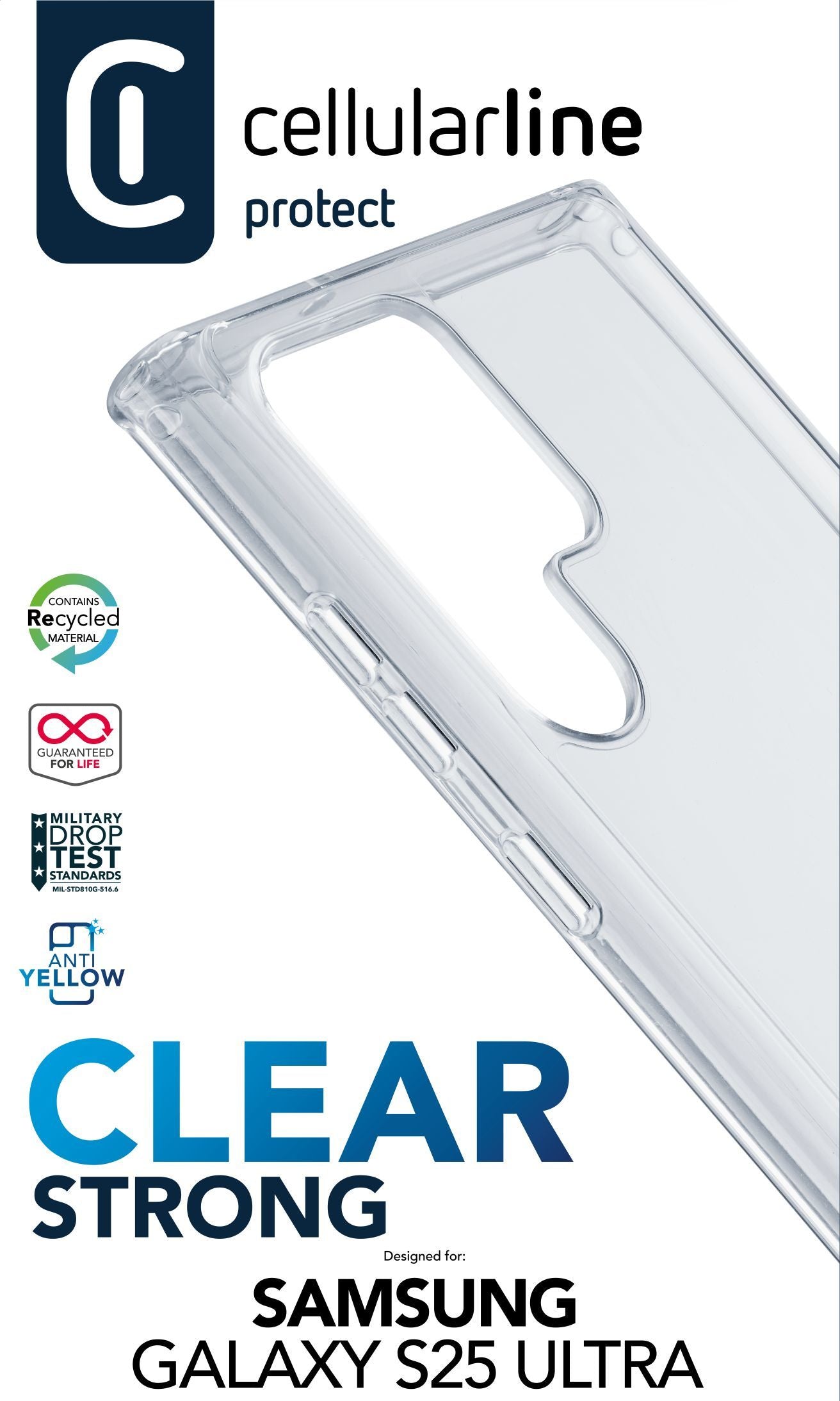 Cellularline Backcover Clearduo – für Samsung Galaxy S25 Ultra – transparent