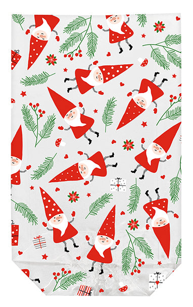Braun + Company Geschenkbox – Gnome (Weihnachten) – 10 Stk., Klarsichtbeutel, lebensmittelecht – 115 × 190 mm