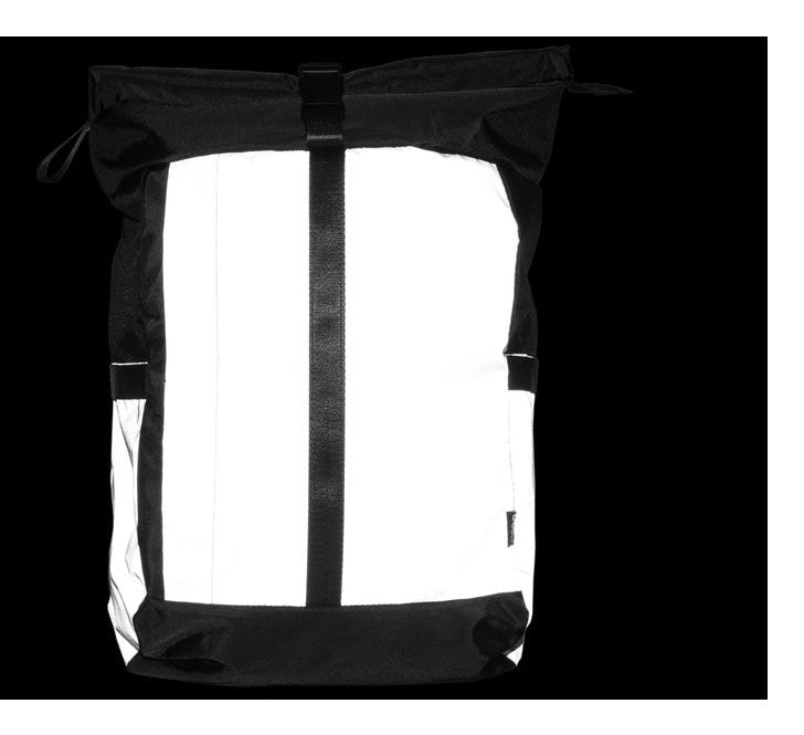 KOOR Notebook-Rucksack Veedi Rolltop Reflective – 22 l, reflektierend, wasserabweisend – Schwarz