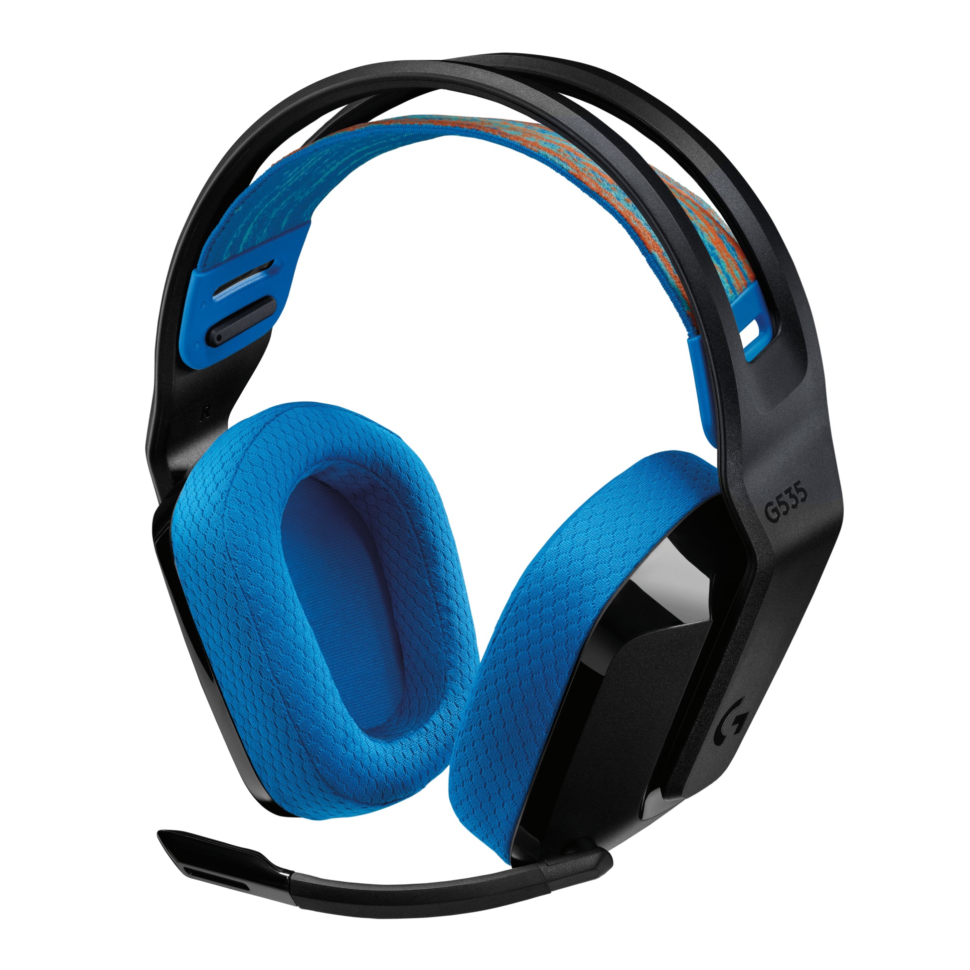 Logitech G G535 LIGHTSPEED Gaming-Headset – Over-Ear, Stereo, mit USB-A-Dongle, Schwarz/Blau