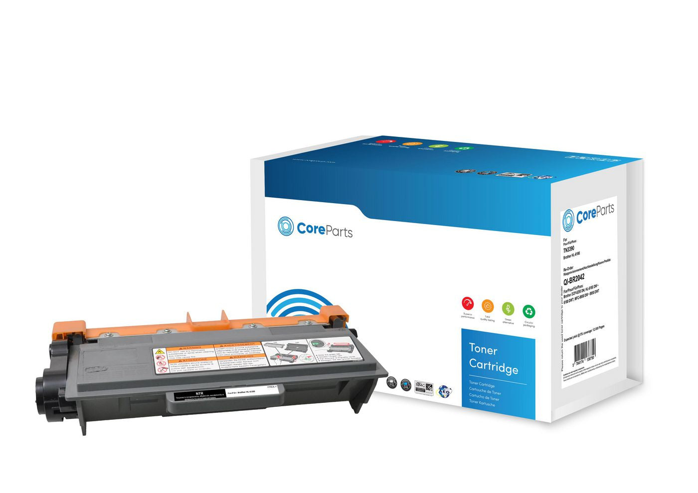CoreParts TN3390 Schwarzer Toner – Kompatibel – 12'000 Seiten – für Brother HL-6180