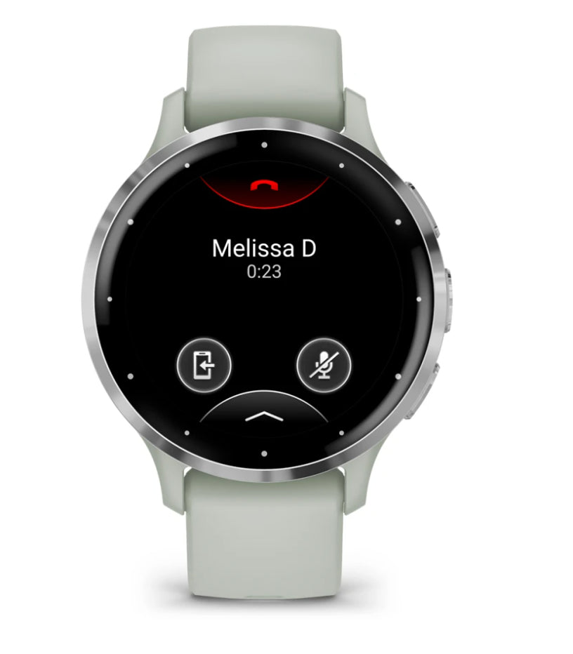 Garmin Venu 3S – Smartwatch – 41 mm, 1,2", GPS, WLAN, AMOLED, Gorilla Glass, 50 m, Salbeigrau/Silber