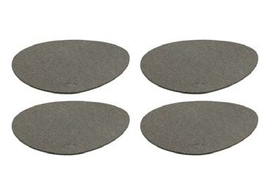 LEONARDO Untersetzer – 4er Set, 12,0 × 9,0 × 1,0 cm, Kunststoff (PVC), Grau