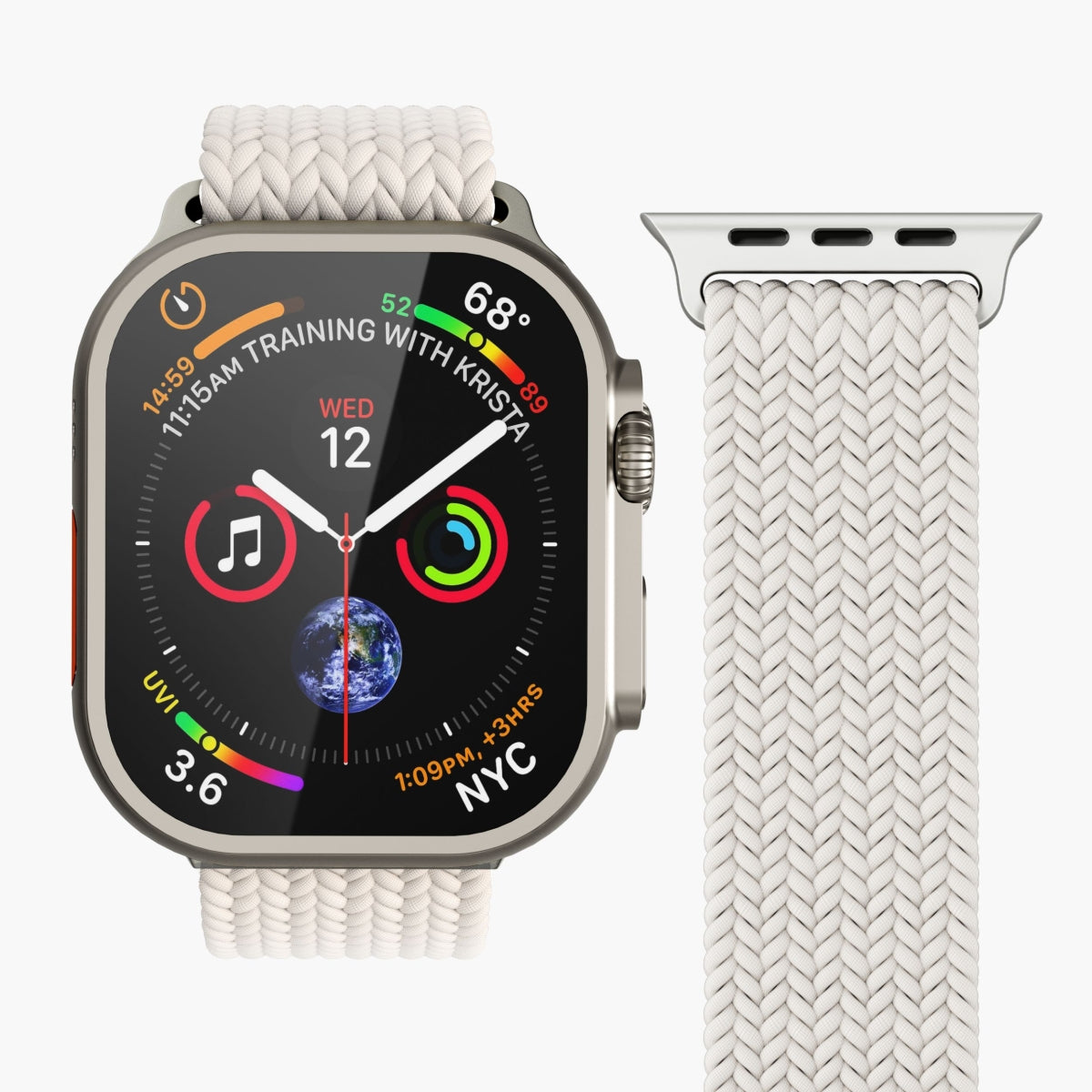 Vonmählen Woven Loop – Armband – für Apple Watch (diverse Grössen), Creme, Nylon