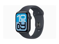 Apple Watch SE (2025) – Smartwatch – 44 mm, LTE, OLED, Ion-X Glas, 50 m, Mitternacht, Bandgrösse S/M