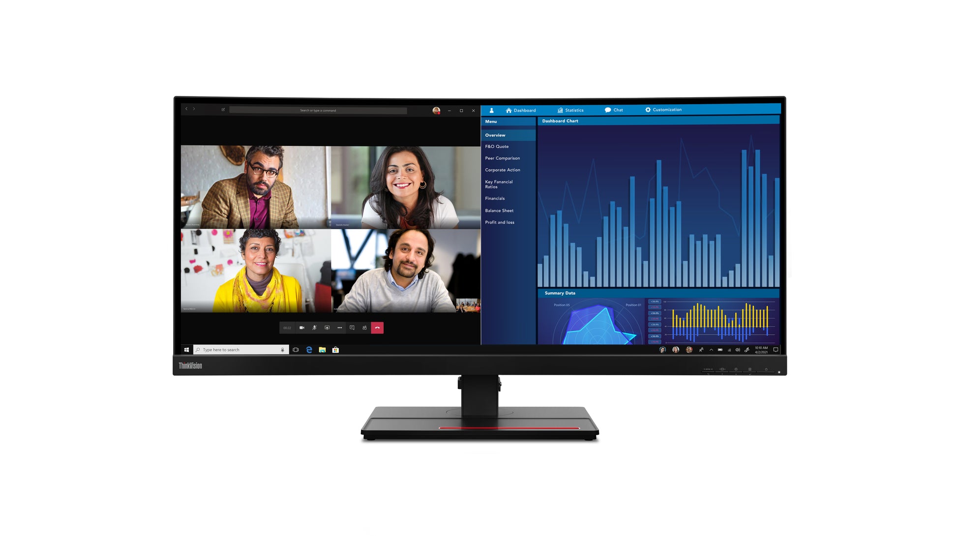 Lenovo ThinkVision P34W-20 – Monitor, 34", Curved