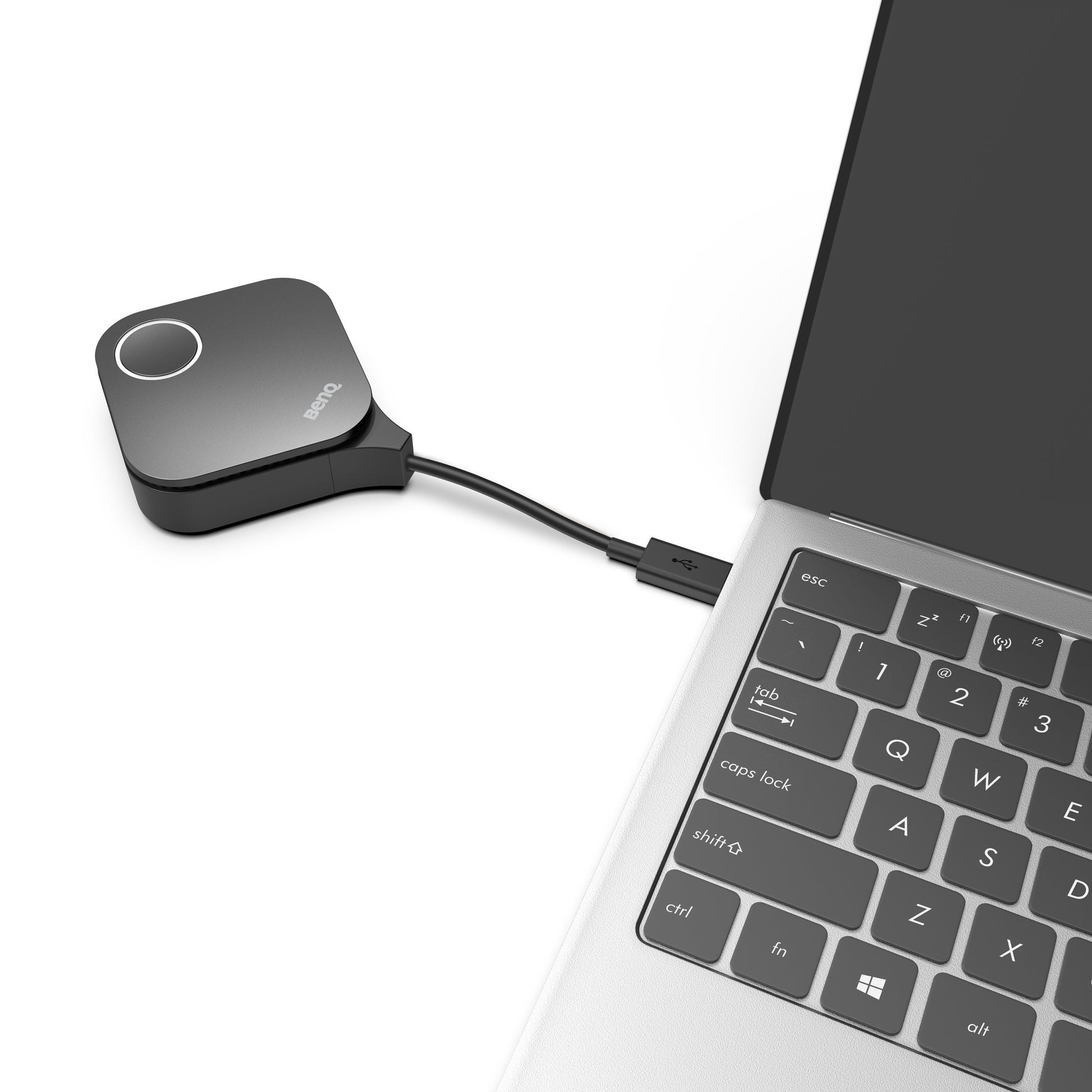 BenQ InstaShow WDC15 – Drahtloses Präsentationssystem – Full HD, USB-C, HDMI, USB-A, Schwarz